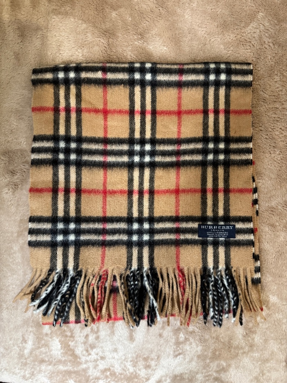 Burberry Plaid Cashmere Scarf